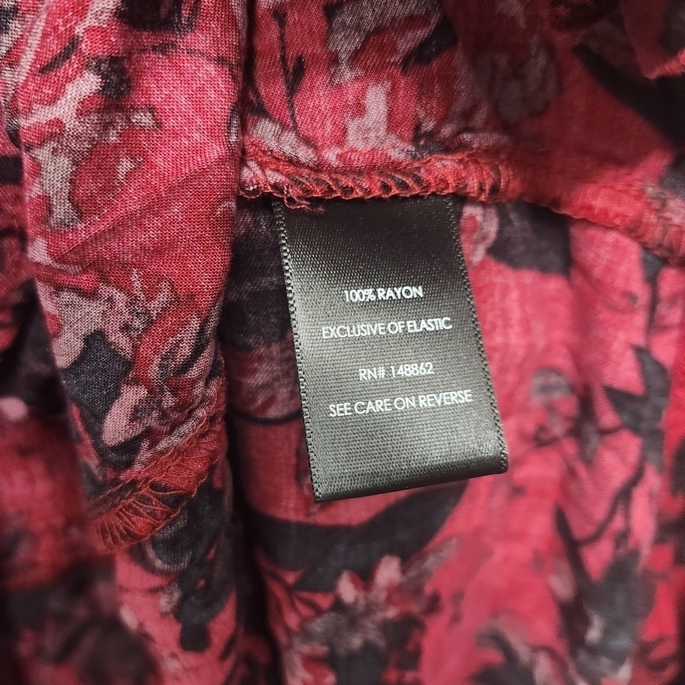 Torrid women's button-down shirt tunic blouse size 4 red and black smock… - Picture 6 of 9